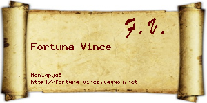 Fortuna Vince névjegykártya